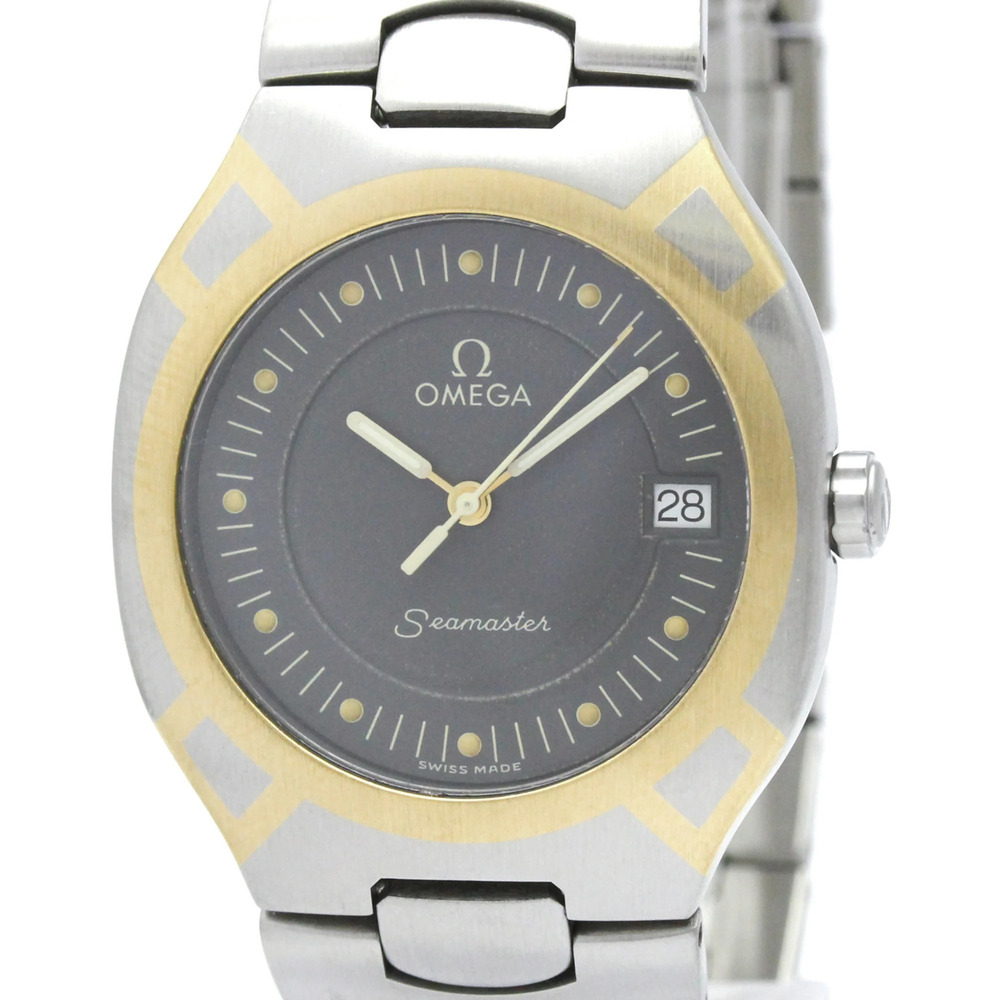 OMEGA Seamaster Polaris 18K Gold Steel Mens Watch 396.1022 Polished